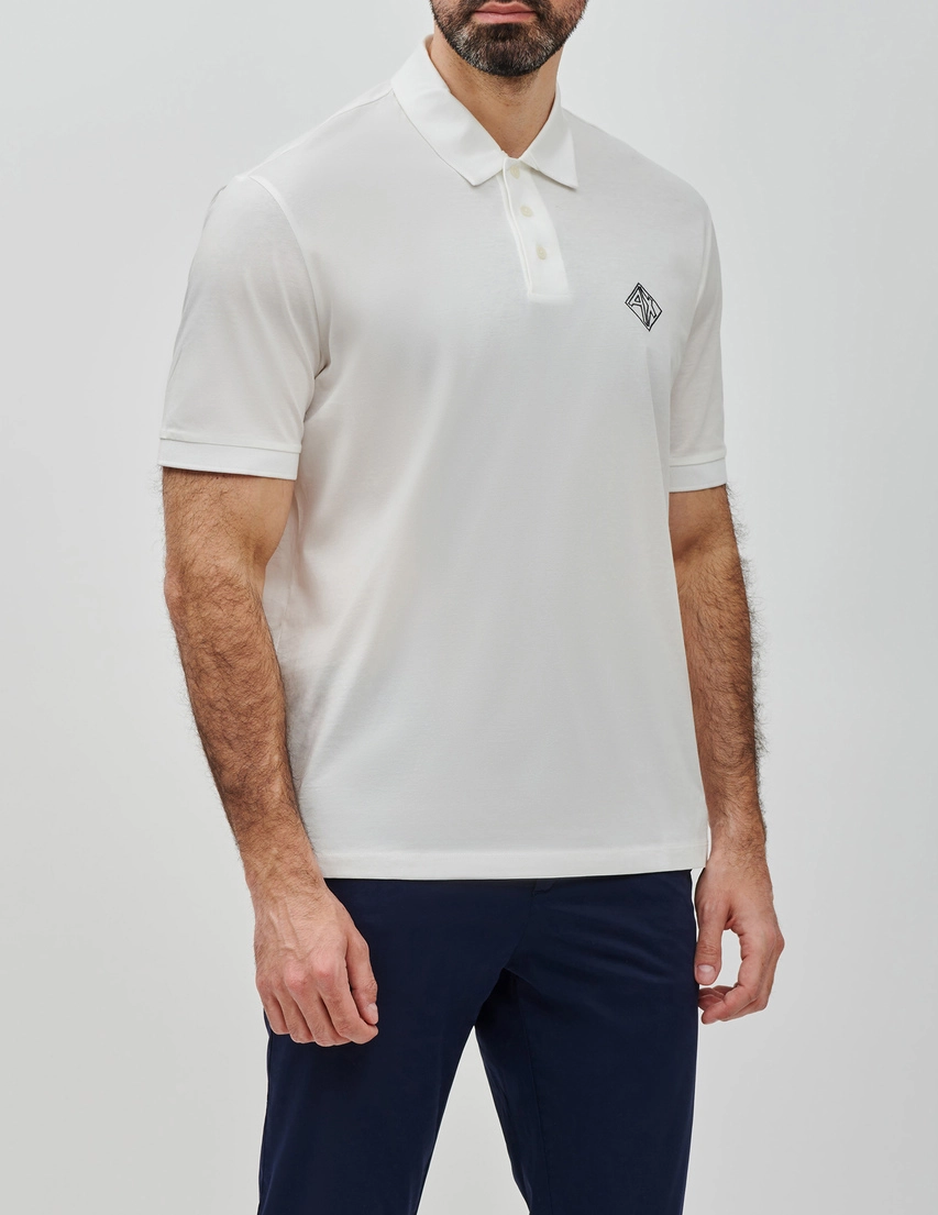 不*火様 TRVO WHITE LUNAR DUST POLO Поло Armani Exchange XM000222-AF10364-U0009_white_225064 (Белый) в