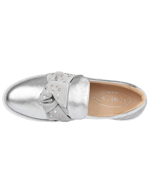 серебряные женские Слипоны Tine's 6785_silver 4340 грн