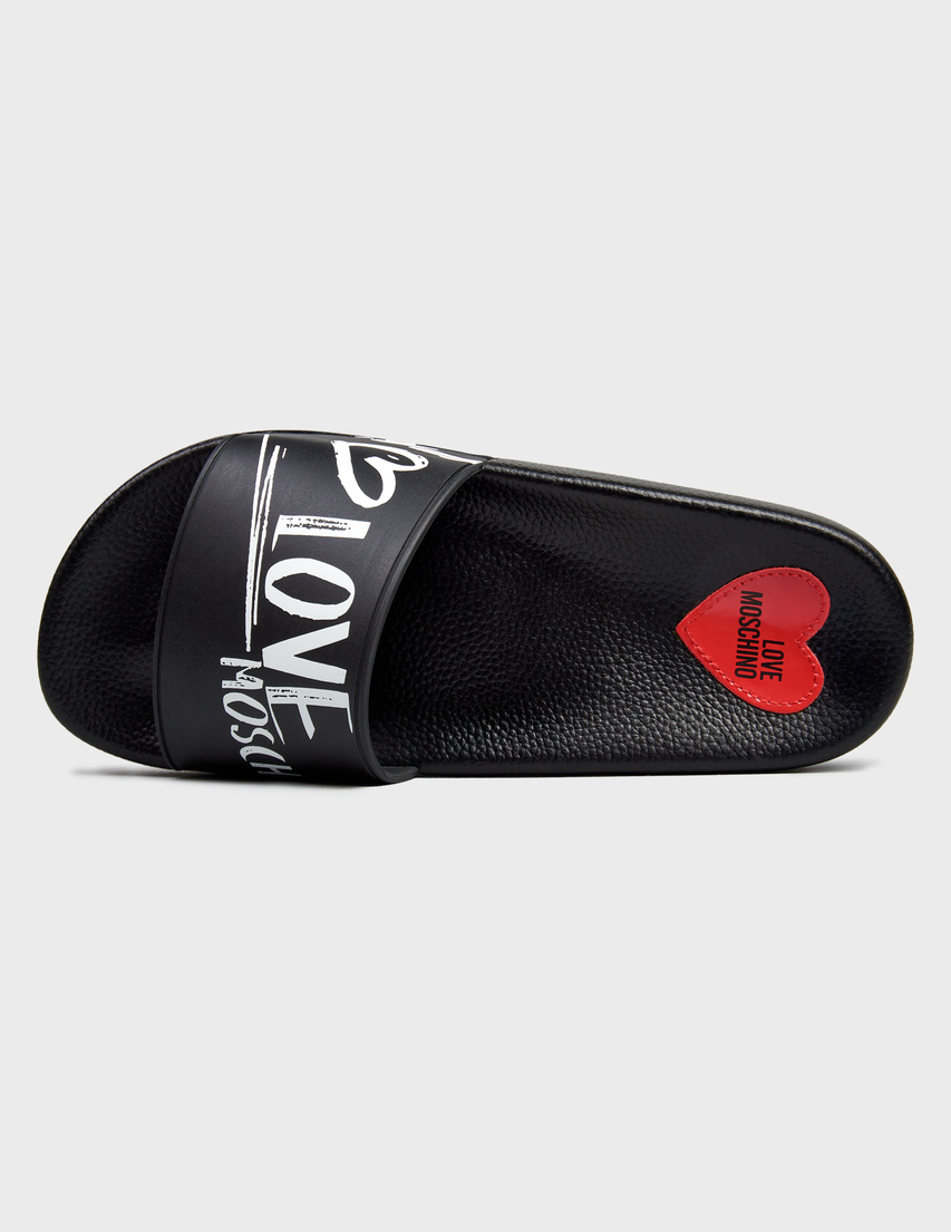 черные женские Шлепанцы Love Moschino 28142_black 4524 грн