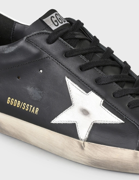 мужские черные кожаные Кеды Golden Goose Deluxe Brand SGMF00101-F000321-80203-black - фото-5
