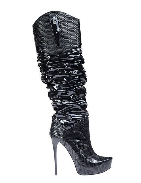 женские черные Сапоги Gianmarco Lorenzi 0546_black - фото-2