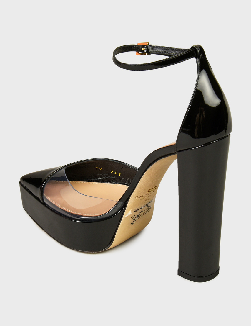 женские черные Босоножки Elisabetta Franchi SA-06L-37E2-V600-110 - фото-2