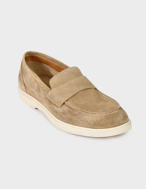 бежевые Лоферы Giulio Moretti 9528З-vizon-beige