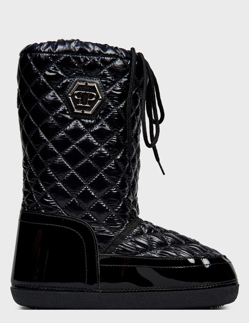 женские черные текстильные Сапоги Philipp Plein 76521-L-R_black - фото-5