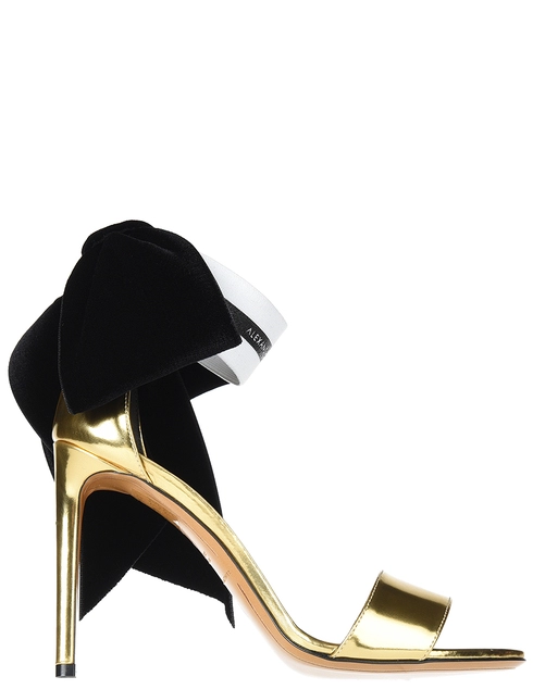 женские золотые кожаные Босоножки Alexandre Vauthier 315_gold - фото-5