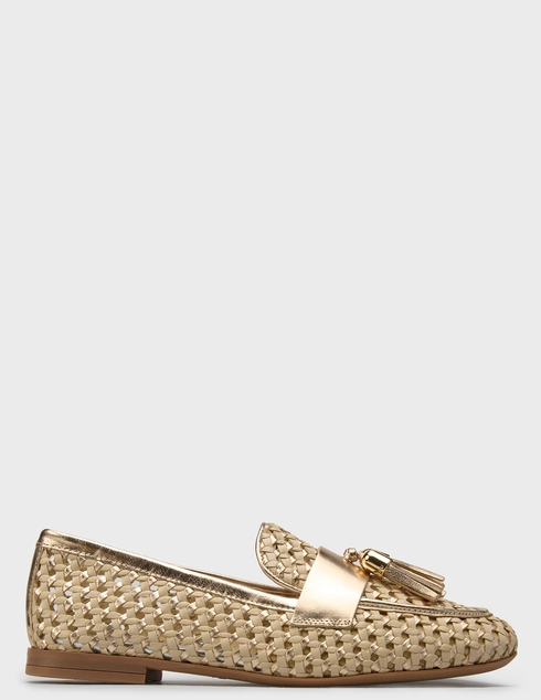 женские золотые кожаные Лоферы Frau 95K6_gold - фото-5