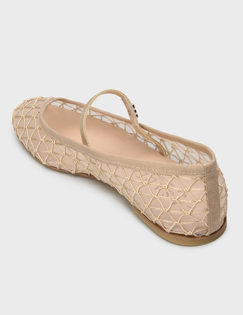 женские бежевые Балетки Casadei 304_beige - фото-2