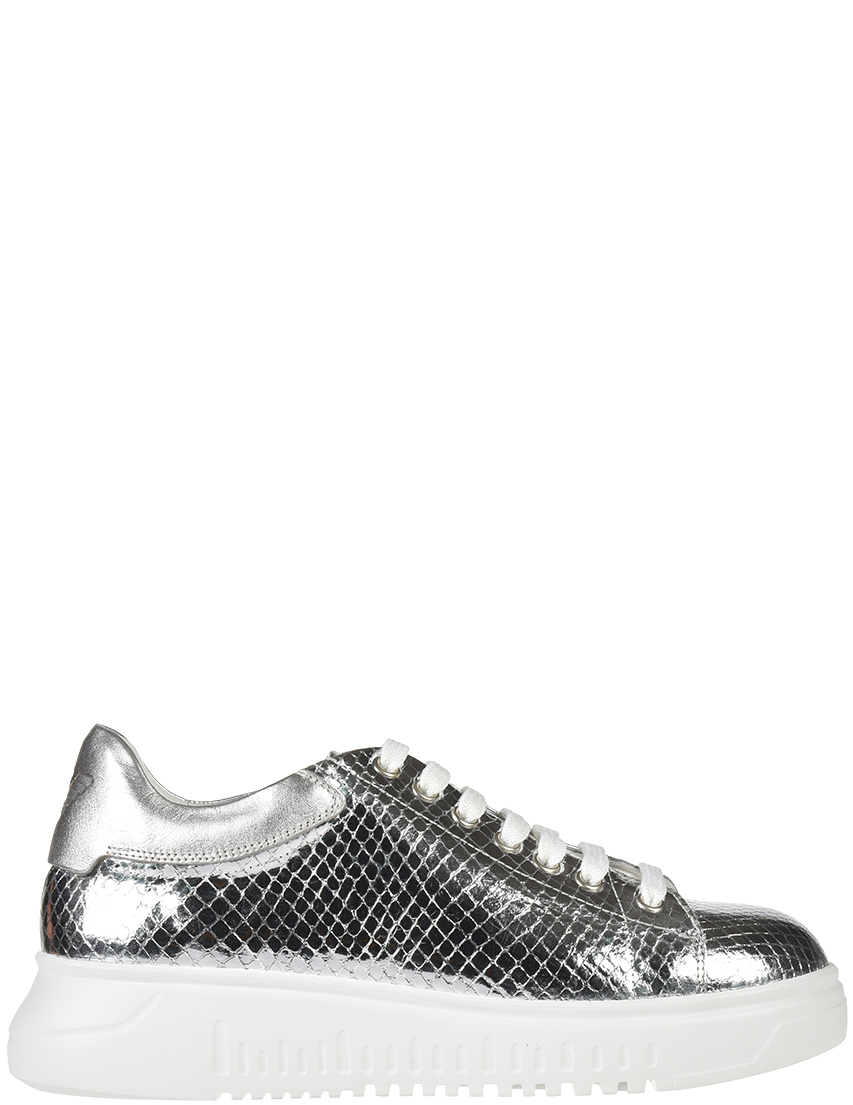 женские серебряные Кеды Emporio Armani X3X024XL882-A647 - фото-2