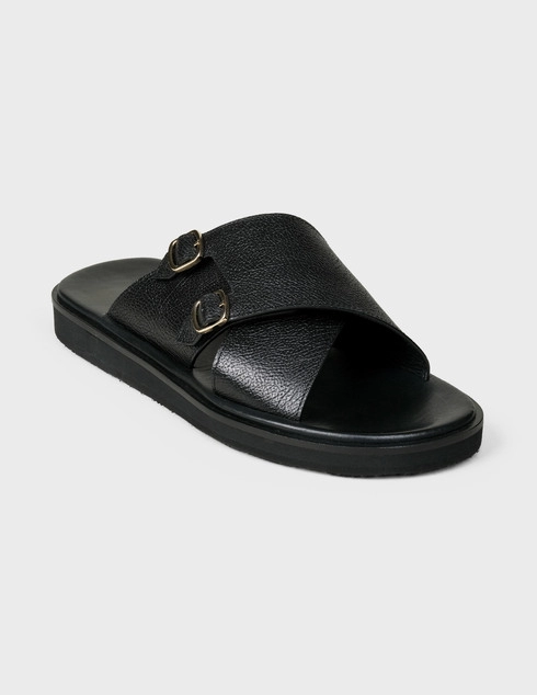 черные Шлепанцы Santoni MCKA15587HV2MMAPN01-black