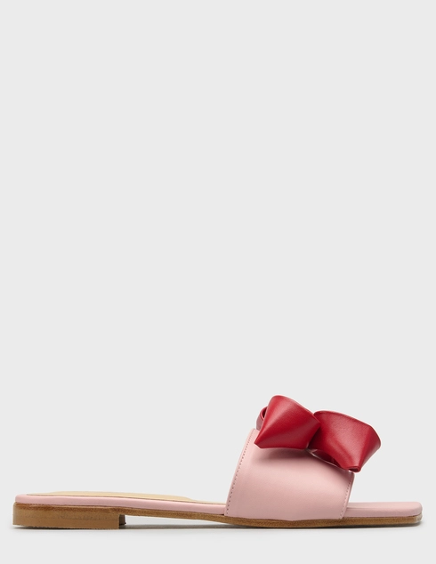 женские розовые кожаные Шлепанцы SIANO VIA ROMA 013_pink - фото-5