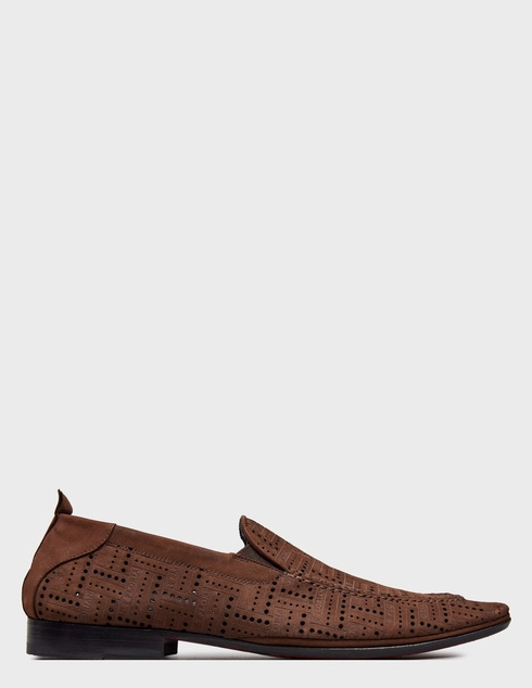 мужские коричневые нубуковые Туфли FLORIAN'S 744_brown - фото-5