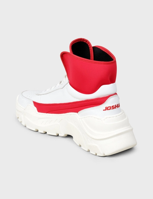 женские белые Кроссовки Joshua Sanders JS-10601-Zenith-Red-Neoprene-white - фото-2