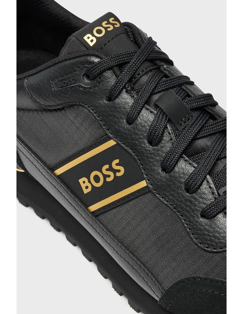 мужские черные текстильные Кроссовки Boss HUGO_BOSS_8348 - фото-5