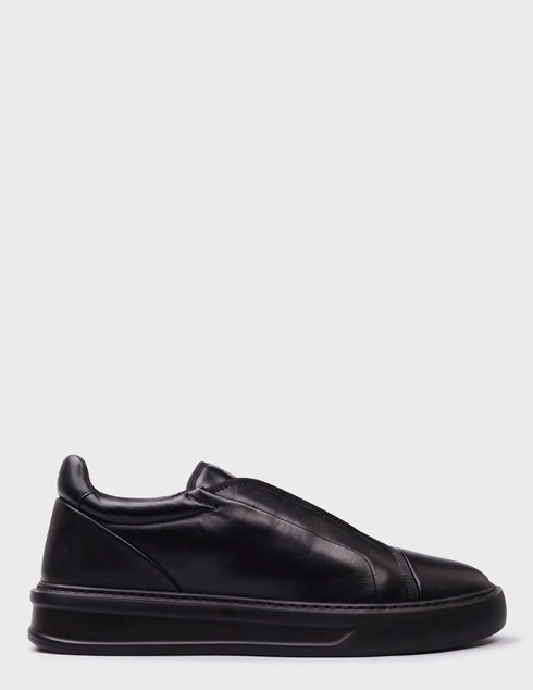 мужские черные кожаные Кеды Fabi 1235_black - фото-5
