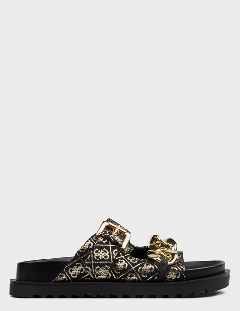 женские черные текстильные Шлепанцы Guess FL6FATFAL03_black - фото-5