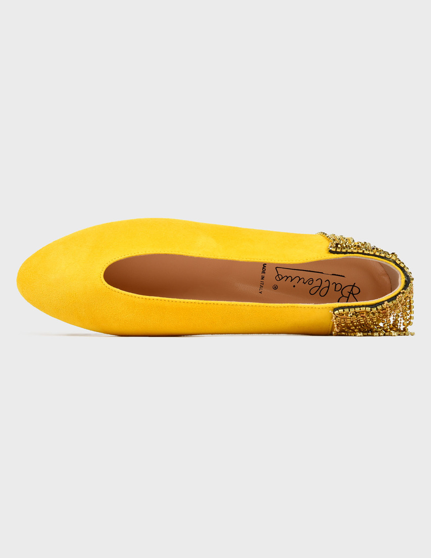 женские желтые Балетки Ballerina 332-yellow - фото-2