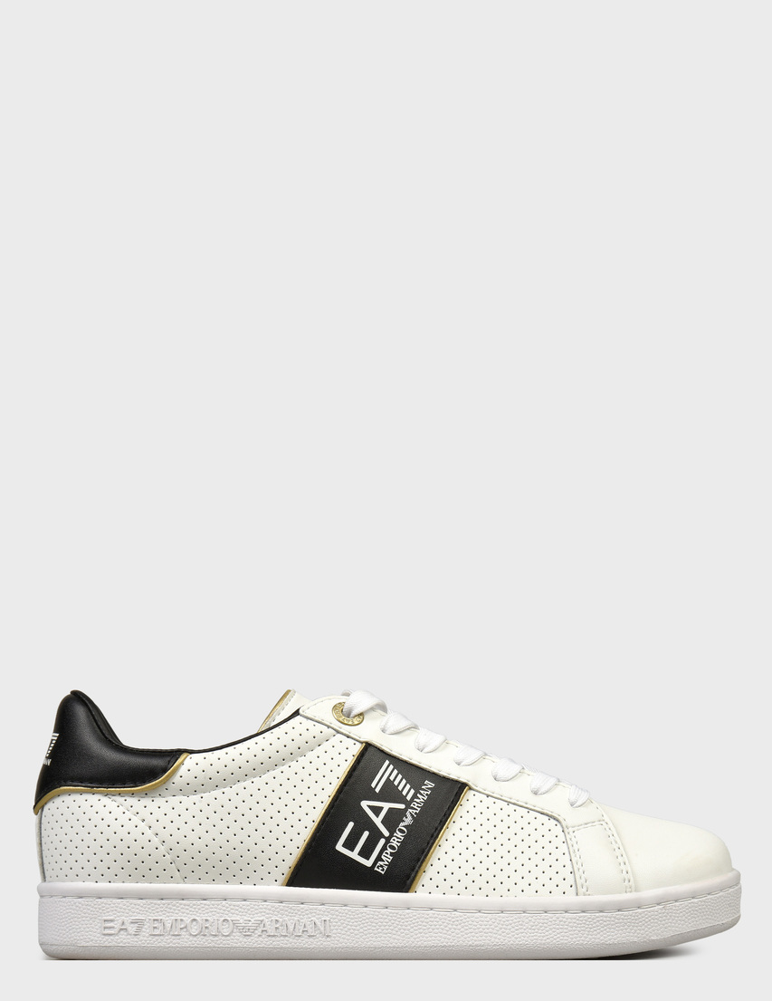 мужские белые кожаные Кеды Ea7 Emporio Armani 102-678_white - фото-5