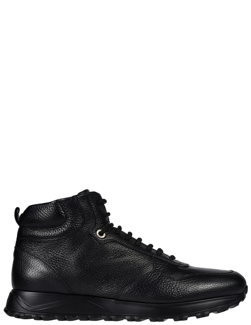 мужские черные кожаные Кроссовки Luca Guerrini 10349-black - фото-5