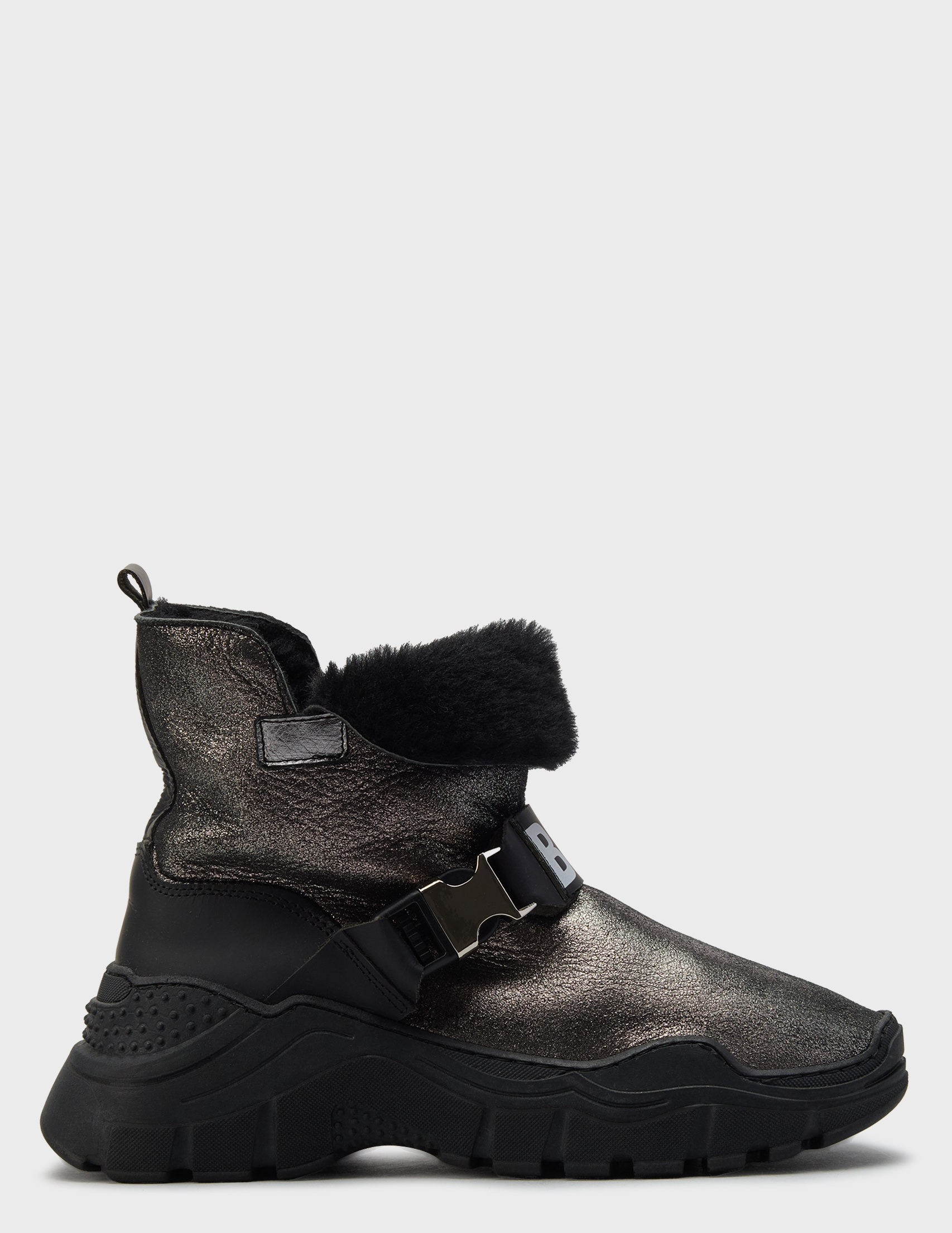 

Ботинки, Серебряный;серый