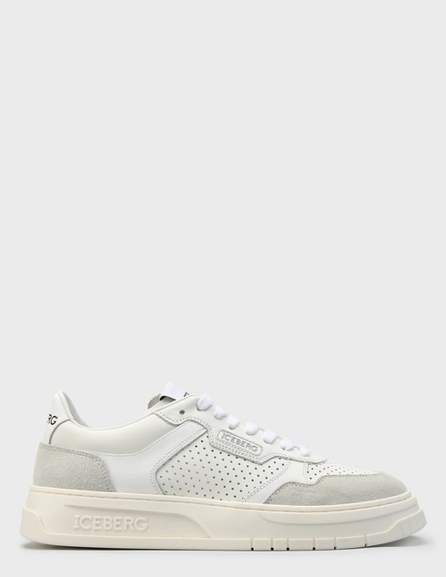 мужские белые кожаные Кеды Iceberg 1751_white - фото-5