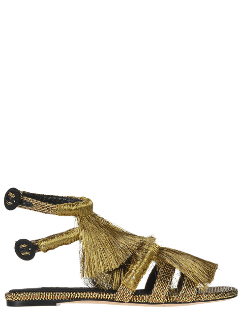 женские золотые текстильные Сандалии Sanayi 313 POLLENSA_gold - фото-5