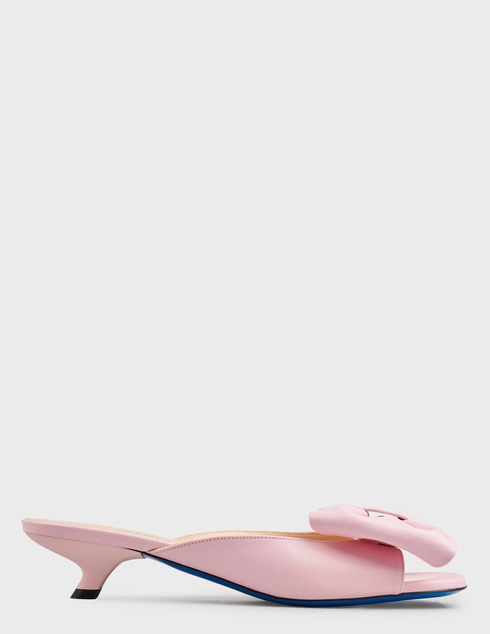 женские розовые кожаные Шлепанцы Loriblu 12601PINK - фото-5