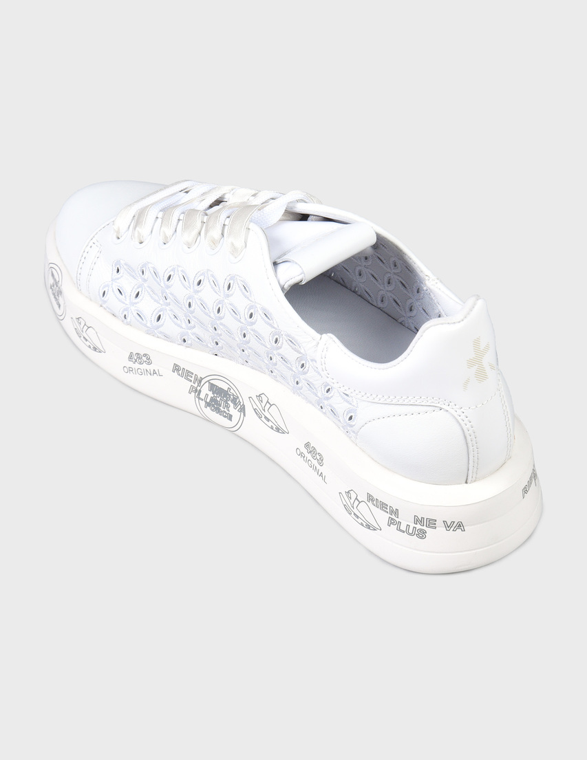 женские белые Кеды Premiata BELLE_6283 WHITE - фото-2