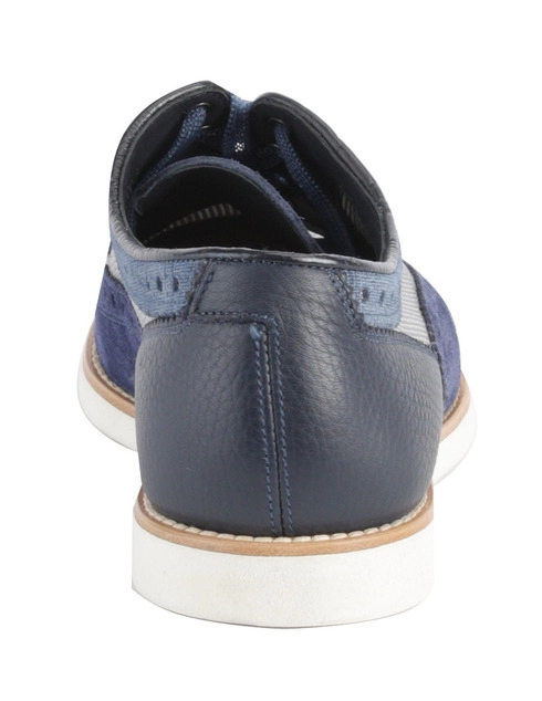 мужские синие Броги Santoni S12896 - фото-2