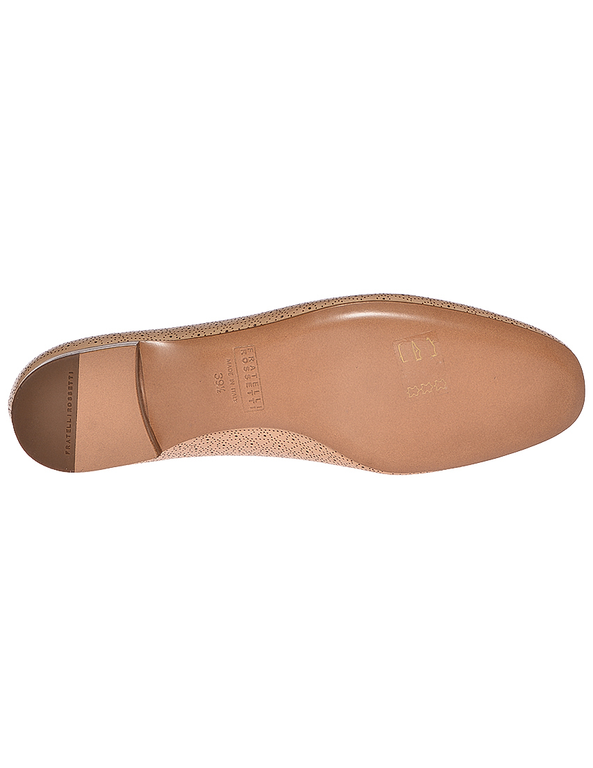 женские бежевые кожаные Балетки Fratelli Rossetti S65811_beige - фото-5