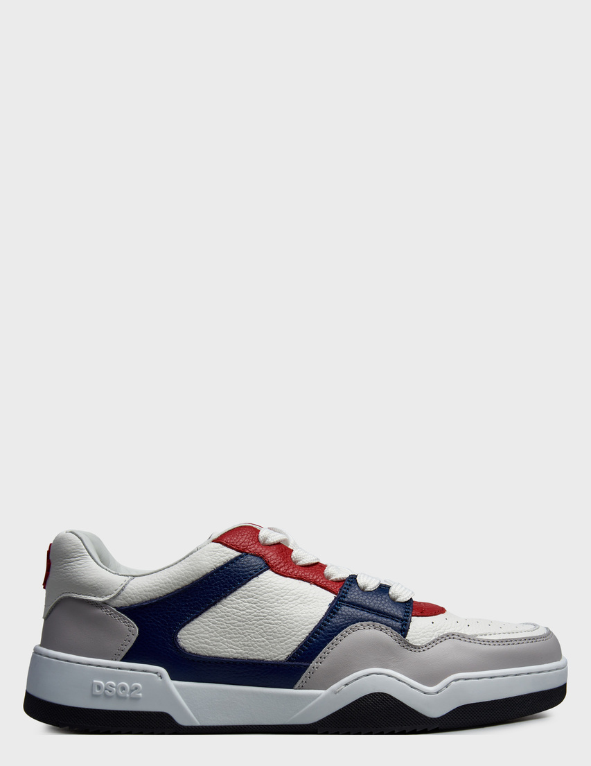 мужские многоцветные кожаные Кеды Dsquared2 0355_multi - фото-5