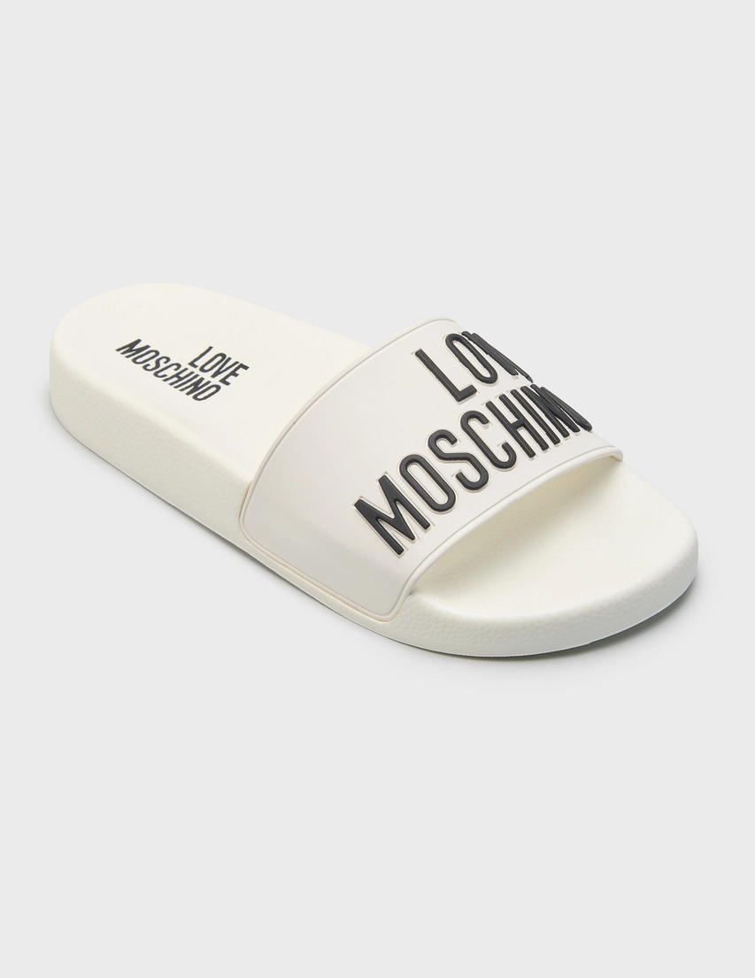 machooo1112 Шльопанці Love Moschino JA28052G1OI14100_white_236707 (Білий) в
