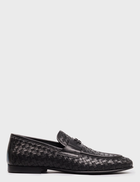 мужские черные кожаные Лоферы Baldinini 6039_black - фото-5