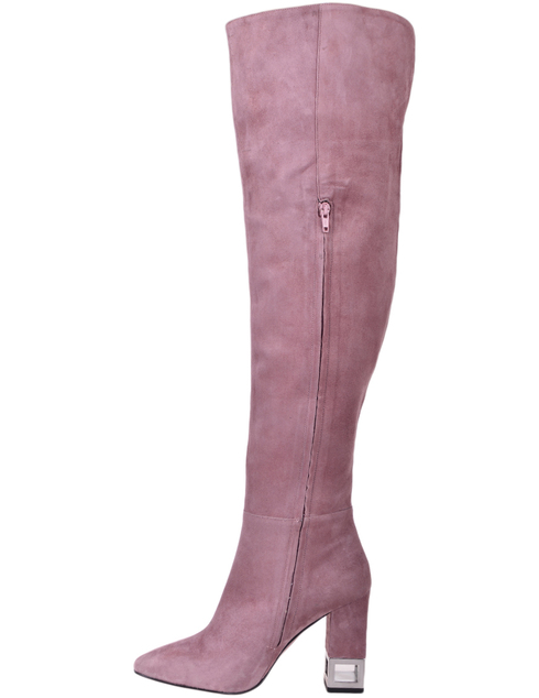 женские розовые Ботфорты Albano 7186-З-roza - фото-2