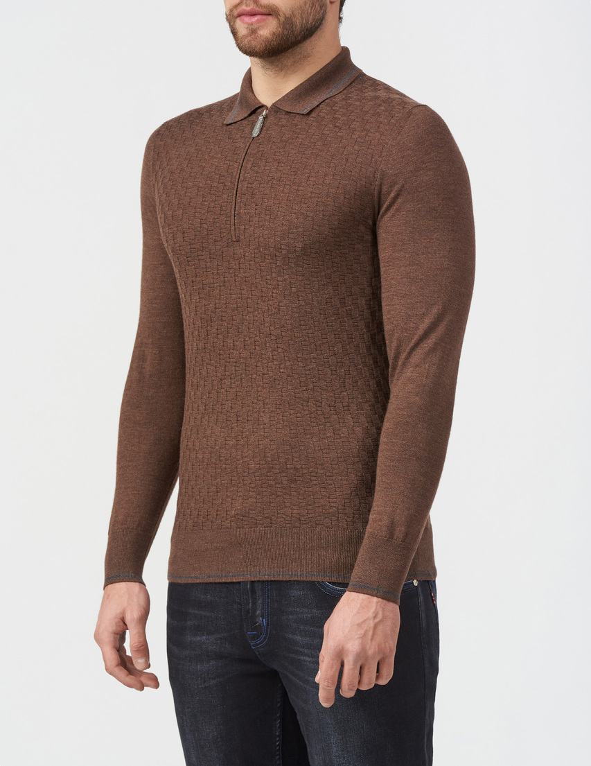 Massimo Sforza  POLO-ZIP-BARZA-brown фото-2