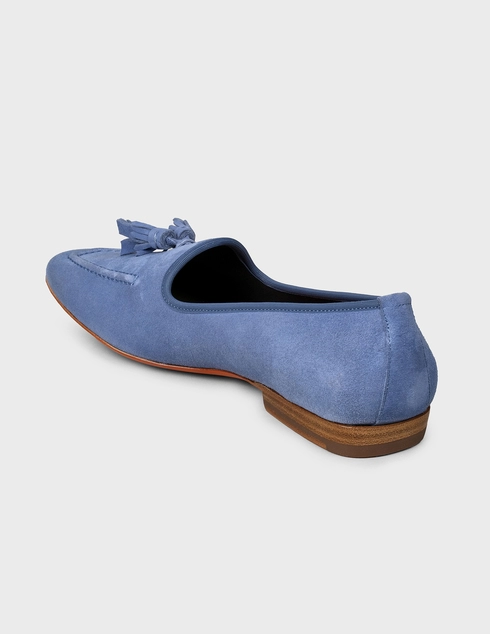 женские голубые Лоферы Santoni WUJL58727HI1TMSHU30-blue - фото-2