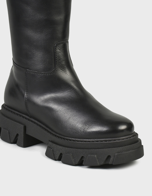 женские черные кожаные Ботинки Pertini 212W31267C5 - фото-5