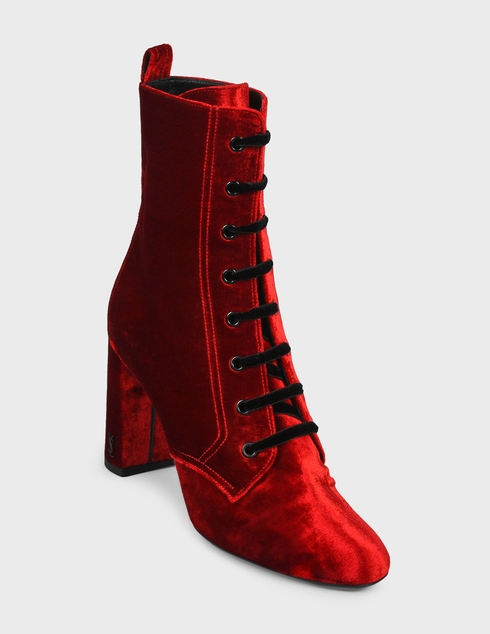 красные Ботильоны Saint Laurent Paris 4820-red