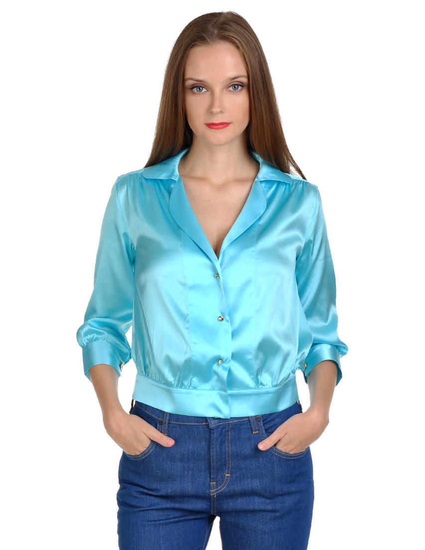 Купить голубые блузку. Голубая шелковая рубашка. Голубая атласная блузка. Шелковая рубашка женская. Синяя шелковая блузка.