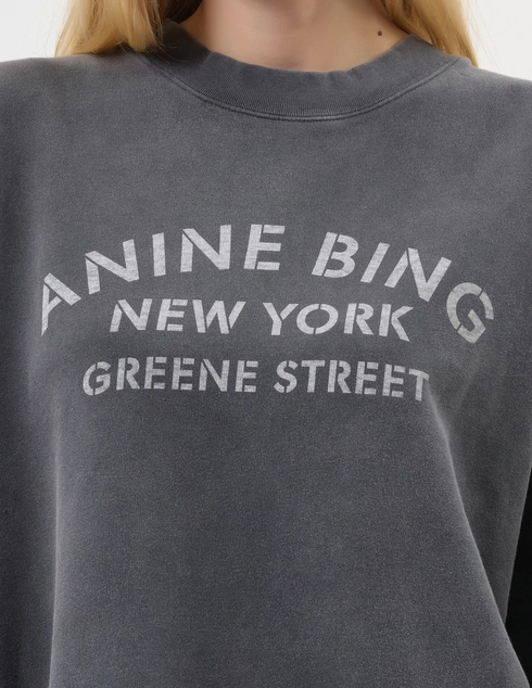ANINE BING A-08-11728-WBL1-WASHED-BLACK_gray фото-5