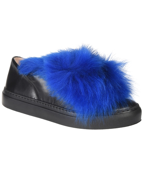 черные Слипоны Minna Parikka FLUFFY-BLUE-BLACK_black