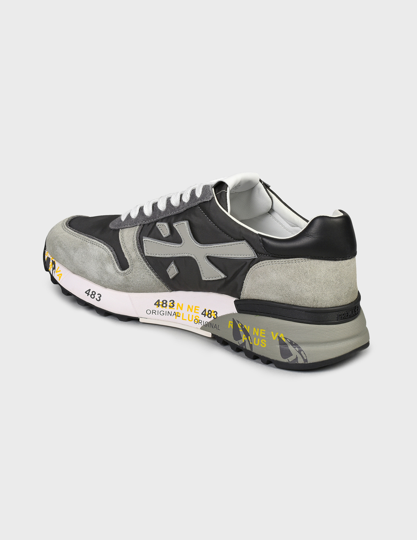 мужские серые Кроссовки Premiata AGR-5188-grey - фото-2