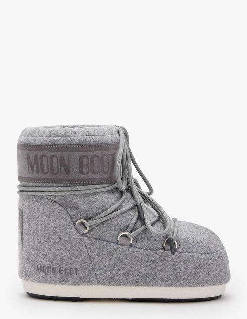 женские серые текстильные Полусапоги Moon Boot ws233_gray - фото-5