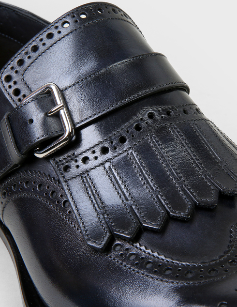 мужские черные кожаные Монки Santoni Sant-AW20-MCCO13976MC3HVVDU59-black - фото-5