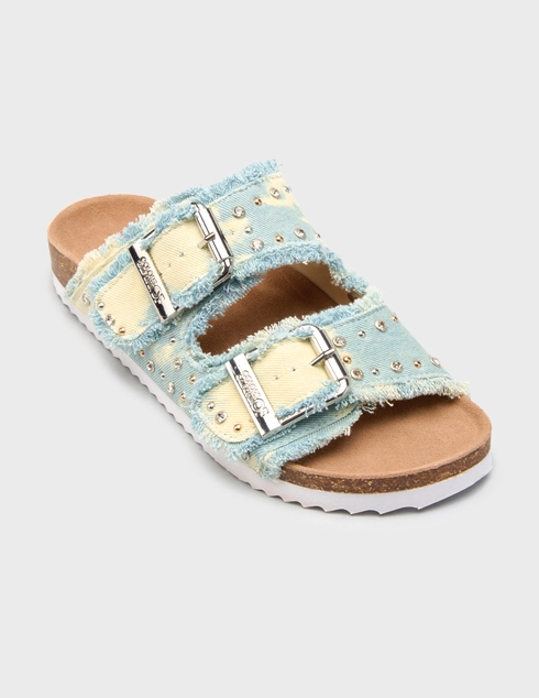 голубые Шлепанцы Colors Of California 406-N-jens-vanill_blue