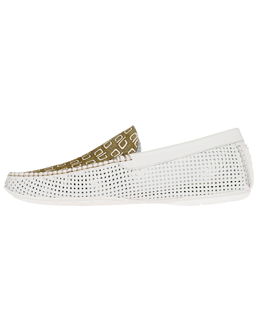 мужские белые Мокасины Aldo Brue AGR-058_white - фото-2