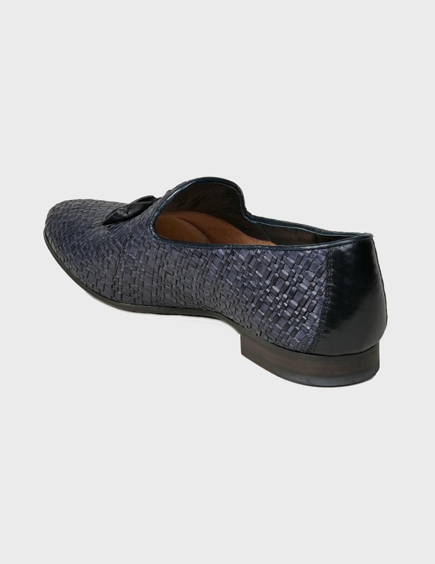 мужские синие Лоферы Henderson Baracco 69403-2-265-INTRECCIO-DIAGONAL-BLU-blue - фото-2