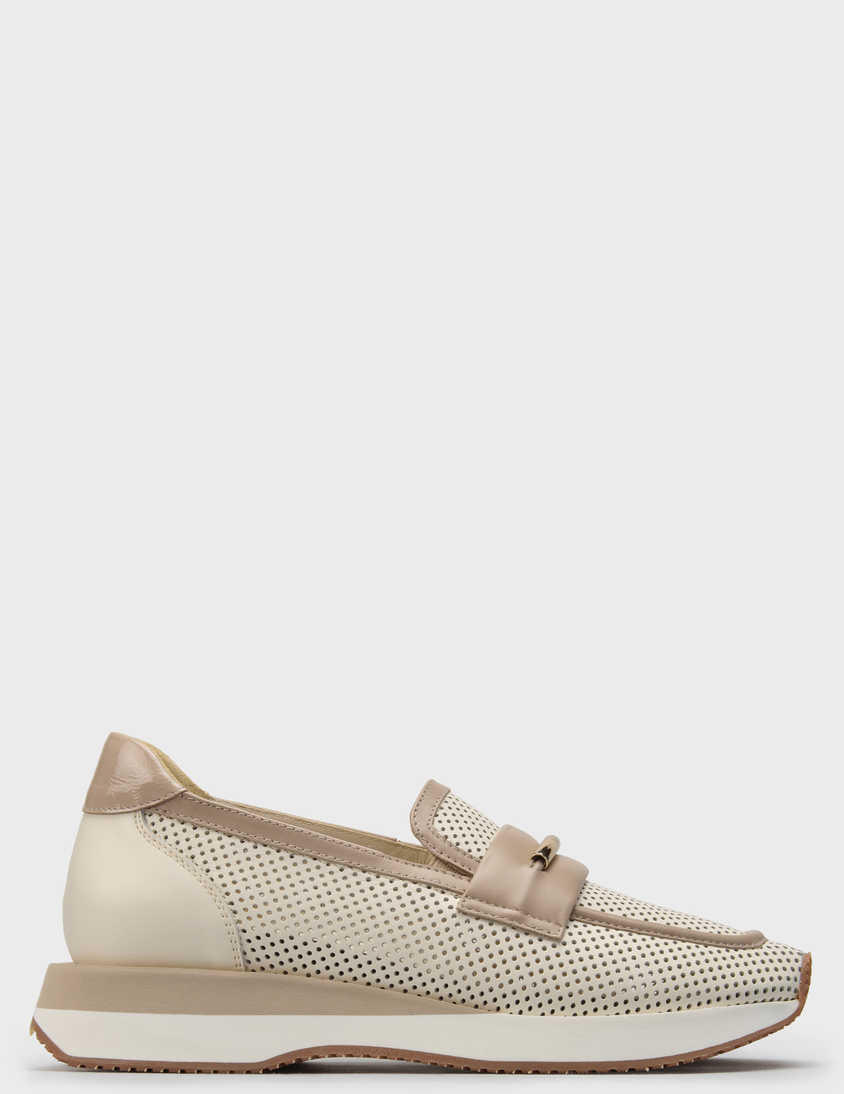 

Лоферы, Бежевый;молочный