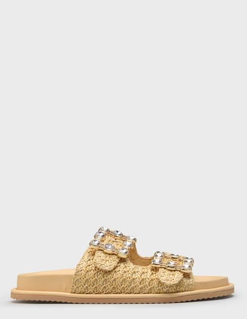 женские бежевые рафия Шлепанцы Tosca Blu SS2632-S322-C06_beige - фото-5