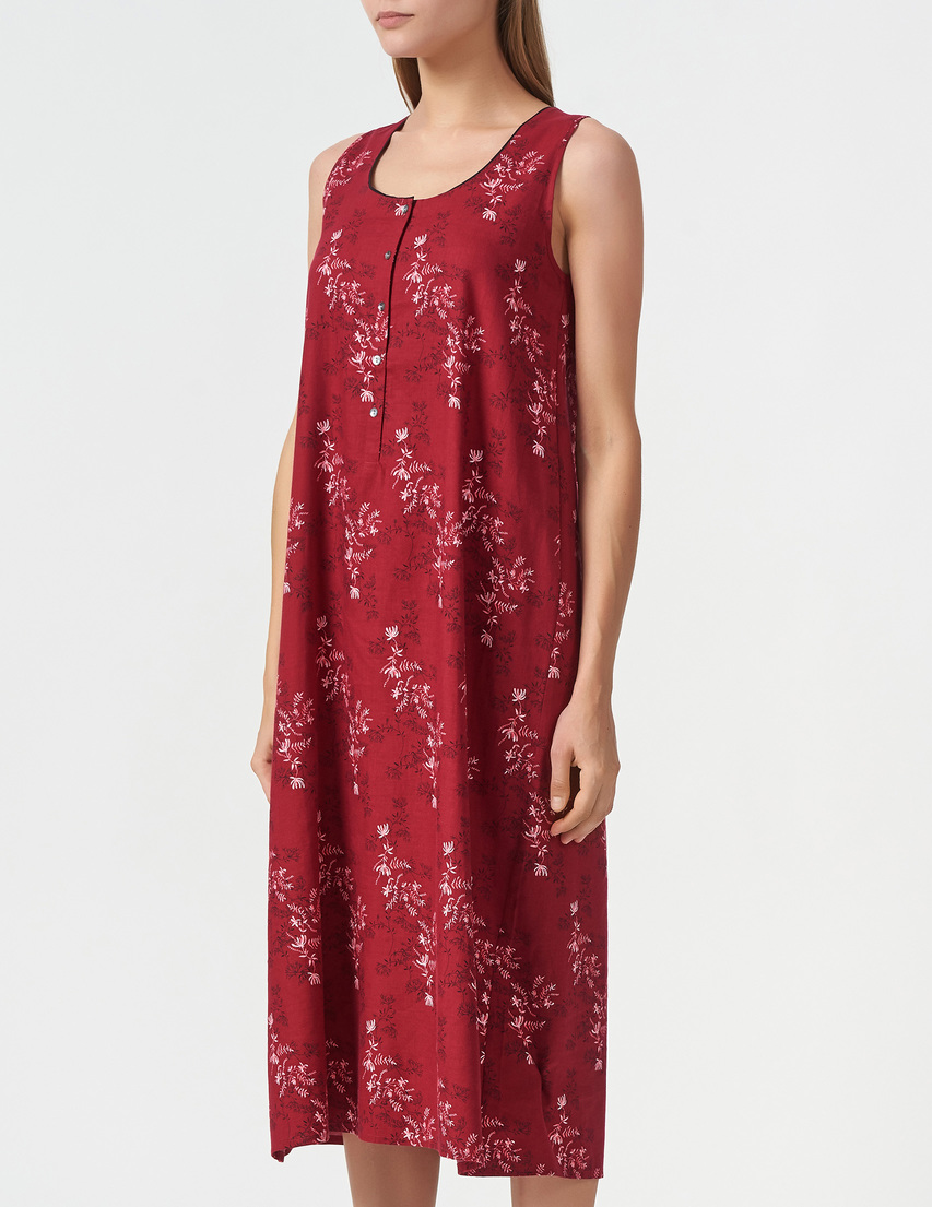 Nora Rose 1335-Burgundy-Floral-Print-bordo фото-2