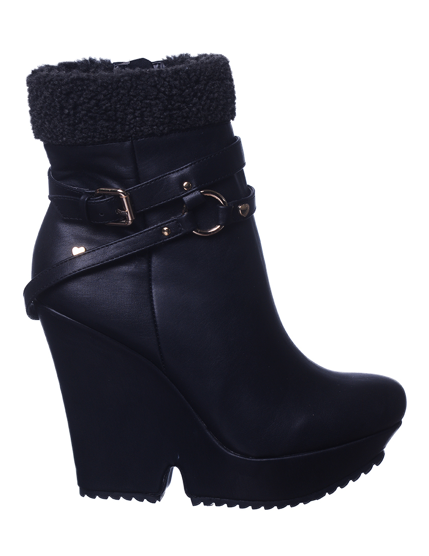 женские черные Ботинки Love Moschino JA210700A_black - фото-2